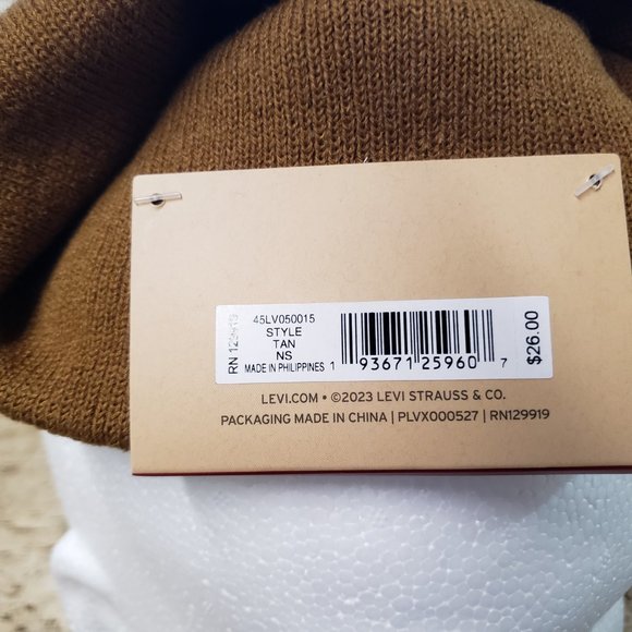 LEVI’S ~ Knit Cap ~ Tan - Picture 3 of 5